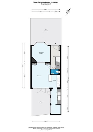 Floorplan - Tiboel Siegenbeekstraat 11, 2313 HA Leiden